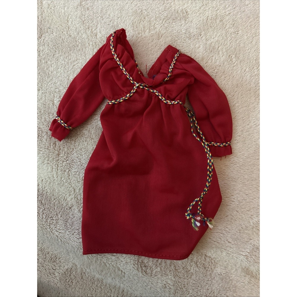1979 Red‎ Braided Rope Barbie Doll Fashion Collectibles Dress #1425
